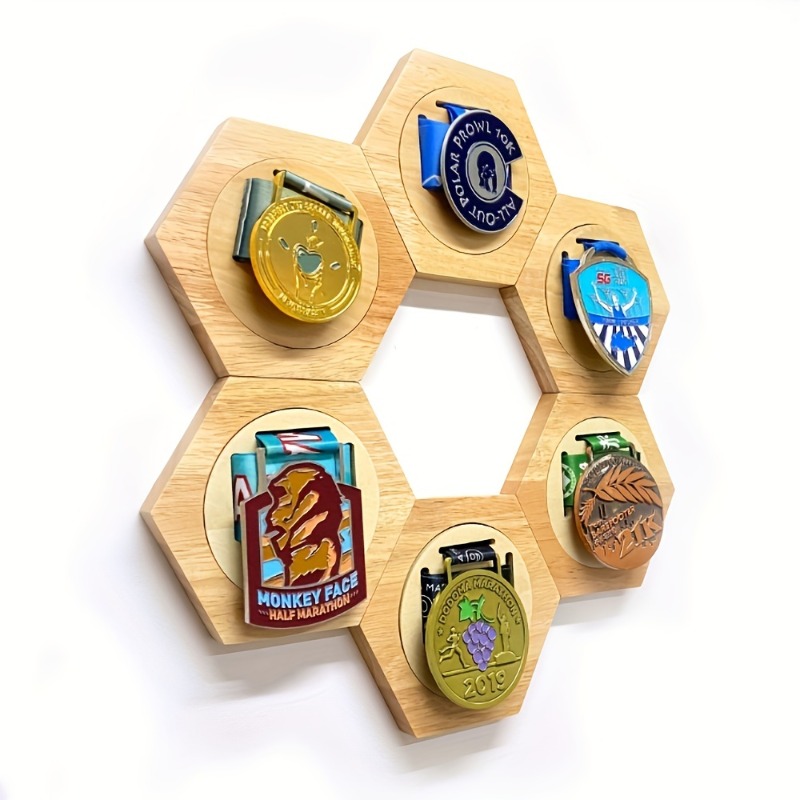 6Pack Hexagonal Wooden Medal D - Sustainable Living Eco Friendly review and price
