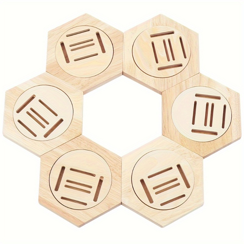6Pack Hexagonal Wooden Medal D - Sustainable Living Eco Friendly review and price