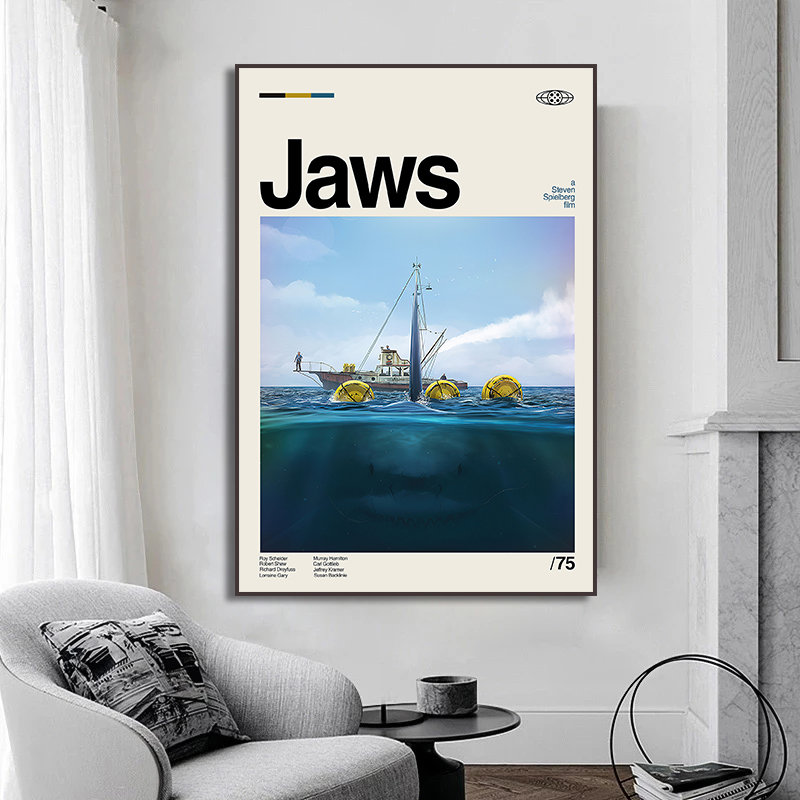 Jaws Posters  Shark Canvas Pai - Sustainable Living Eco Friendly review and price