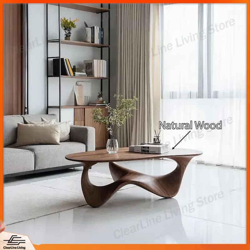 Modern Solid Wood Coffee Table - Sustainable Living Home review and price